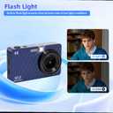 Digital Camera for Photography Autofocus, 4K Point and Shoot Cameras with 32GB SD Card, 16X Digital Zoom, Portable Travel Camera for Beginner, Small Compact Digital Camera for Adult Teens, Blue