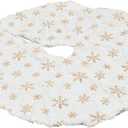 Healifty Classic Christmas Tree Skirt Decorative Tree Skirt Holiday Decorations for Home