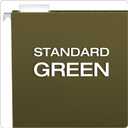 Pendaflex Recycled Hanging File Folders, 25 Pack, Green, Letter Size (8.5" x 11"), 5 Tab Positions, Includes Tabs and Inserts, Eco-Friendly Hanging Files for Office and Document Organization