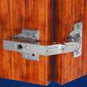 Onemake 2 Pack 1 Pairs 135 Lazy Susan Hinge, 60 Degree 4D Adjustment Self Closing, Clip On Plate, Full Overlay Concealed for Corner Kitchen Cabinet Replacement Hardware, Cupboard Folded, Folden Door