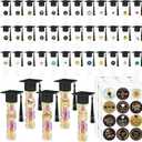 Draupnir 36Pcs Graduation Candy Tubes 2026 Graduation Candy Jars Grad Party Favors Plastic Candy Boxes with Stickers DIY Grad Table Party Favors