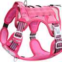 Auroth Tactical Pet Harness for Small Medium Large Dogs No Pull Adjustable, Reflective K9 Working Training Easy Control Vest Military Service Dog, Medium, Pink Camo (M(Neck:16-22",Chest:22-33"),35-50 lbs)