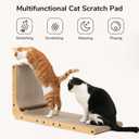 FUKUMARU Cat Scratcher, 32.7 Inch L Shape Cat Scratch Pad Wall Mounted, Cat Scratching Cardboard with Ball Toy for Indoor Cats, Extra Large