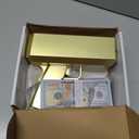 Gold Money Gun, Automatic Cash Shooter Toy Make It Rain Money Toy Gun for Parties, Weddings, Birthdays, Club Events Fun Prop Money Gun for Real or Fake Bills, Coupons & Flyers for Party