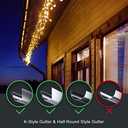 Holiday Light Clips Christmas Light Clips Outdoor Hang Gutter Hooks for Christmas Decoration String Lights Weatherproof Outdoor Lights Clips for Halloween Xmas(100 Pieces)