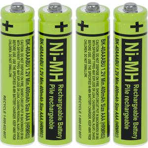 RocketBus 4 BK-40AAABU 1.2V 400mAh Ni-MH Rechargeable Battery Packs for Panasonic Cordless Phone System BK40AAABU