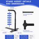 2PCS Chair Couch Stand Assist Aid for Elderly, Couch Cane/Rails/Handles for Seniors Sit to Stand, 6-Levels Adjustable Sofa Lift Pro, Standing Aids & Supports Devices,400LBS Capacity