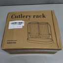 Utensils Silverware Holder with Metal Bracket, Cutlery Caddy, Flatware Spoon Fork Knife Tabletop Organizer for Party Kitchen Dining Room - Gold