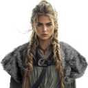 MCJC Medieval Cloak,Viking Costume Faux Fur Shawl For Women, Halloween Performance Accessory (Gray)