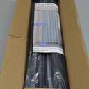 Tension Curtain Rod, 42 to 115 inch Adjustable Heavy Duty black shower curtain rod for bathroom Closet Windows