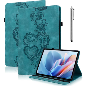 Samsung Galaxy Tab S9 FE 5G/Tab S9 2023 Case, TUOLISG Embossed Premium PU Leather Case with Pen Holder / Card Slots / Magnetic Closure for Galaxy Tab S9 FE 10.9"/S9 11" Green