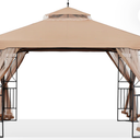 Gazebo Canopy with Netting & Corner Frame Screen Wall – 10x10