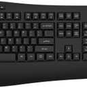 Wireless Keyboard Mouse Combo, EDJO 2.4G Full-Sized Large Wireless Keyboard with Comfortable Palm Rest and Optical Wireless Mouse for Windows, Mac OS PC/Desktops/Computer/Laptops (Black)