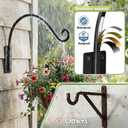 AJART Hanging Plant Hanger Outdoor: 22-Inch Bird Feeder Wall Hooks - Heavy-Duty Plant Bracket Hook for Hanging Flower Baskets