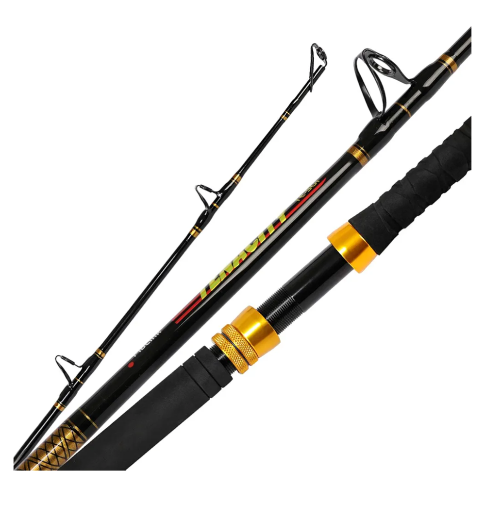 Fiblink Fishing Trolling Rod - 1/2 Piece Saltwater Offshore Rod - Heavy Duty Boat Fishing Pole (30-50lbs/50-80lbs/80-120lbs)