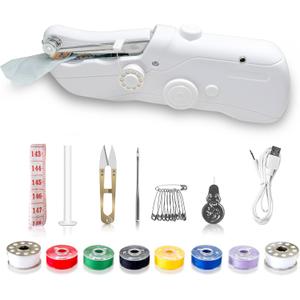 Handheld mini sewing machine, portable fast electric sewing machine, suitable for beginners and adults, and handheld fast sewing device suitable for DIY family travel.