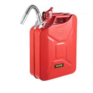 VEVOR Jerry Fuel Can, 5.3 Gallon / 20 L Portable Jerry Gas Can with Flexible Spout System, Rustproof ＆ Heat-resistant Steel Fuel Tank for Cars Trucks Equipment, Red