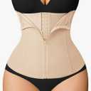 MERYOSZ Waist Trainer Corset Zipper Tummy Control Shapewear Breathable Waist Cincher for Women Body Shaper Sport Girdle M