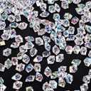 DomeStar 550PCS Bright Clear Vase Fillers, Acrylic Fake Crushed Ice Rocks Clear Gems Crystals Plastic Diamonds for Vase Fillers Centerpiece Fish Tank Table Scatter Photography Props Display Decoration