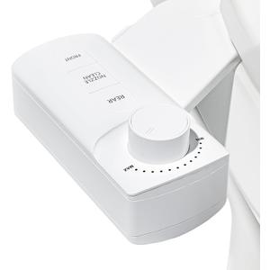 BIGCOW Ultra-Slim Bidet Attachment, Self-Cleaning Dual Nozzle (Front/Rear Wash), One-Finger Command, Ergonomic 3+1 Tactile Controls, Pressure Dial & Tool-Free Install, Instant Hygiene Upgrade