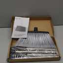 Broom, Outdoor Brooms for Sweeping Indoor, Adjustable 55" Pet Hair Removal Heavy Duty Broom for Floors Home Kitchen Garage Commercial Patio Industrial Snow (Black)