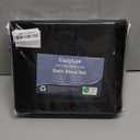 CozyLux Satin Sheets Queen Size - 4 Piece Black Bed Sheet Set with Silky Microfiber, 1 Deep Pocket Fitted Sheet, 1 Flat Sheet, and 2 Pillowcases - Smooth and Soft