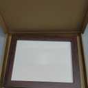 MECCANIXITY 7x9 Picture Frame, Solid Oak Wood Photo Frame 7x9 Frame Display 5.5x7.5 Optical Clear Acrylic Sheet Wall Mounting and Tabletop Display, Walnut, 1Pcs