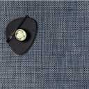 Chilewich Basketweave Placemats - Woven Placemats Set of 4 - Reusable, Stain-Resistant, Indoor/Outdoor Tabletop Protection - Denim - 14" x 19" Rectangle