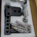 Geteen Trailer Hitches, Adjustable Trailer Hitch Ball Mount - Fits 2.5" Receiver, Dual Ball (2" x 2-5/16"), 5" Drop, 15,000 GTW - GT25052B