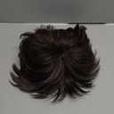 Mens Short Brown Wig Short Fluffy Hair Natural Looking Synthetic Halloween Cosplay Costume Male Wigs