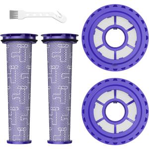 Filters Replacement for Dyson DC41 DC65 DC66 UP13 UP20 UP30 Animal, Multi Floor and Ball Vacuum Ball Animal 2 Ball Animal 3, 2 Pack Post Filters & 2 Pack Pre Filter Replacement Parts