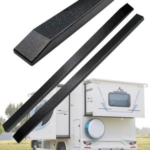 2 Pcs RV Slide Out Ski Set, Slide Out Stabilizers RV Floor Saver Corner Edge Protector Tracks Effective Protection of Edges Prevents Floor from Being Scratched and Scuffed, (Do Not Include Butyl)