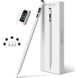 Digiroot iPad Apple Pencil 2025-2018, LED Power Display Dual-Tip Stylus Pen with 3X Fast Charge, Compatible for iPad A16 11/10/9/8/7/6, Pro 11"/12.9"/13''/M4, Air M3/M2/5/4/3, Mini 7/6/5