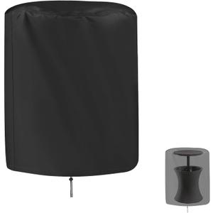 Waterproof & UV-Resistant Cool Bar Table Cover for Keter Pacific Cool Bar Table Patio Furniture and Hot Tub Side Table with 7.5 Gallon Beer and Wine Cooler, Patio Side End Table Cover, 21" Dia x 23" H