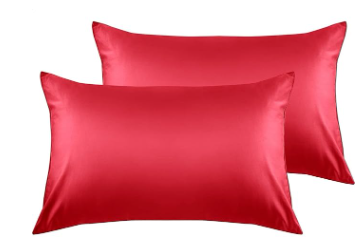 Warmstar Cotton King Size Red Pillow Cases 2 Pack 90 x 50 cm,600 Thread Count Soft Pillowcases Breathable,Satin Weave Long Staple Cotton Pillow Case Hypoallergenic with Envelope Closure
