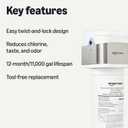 Amazon Basics Under Sink Water Filter System, NSF/ANSI 42 & 372 Certified, Easy Twist-and-Lock Design, 11,000 Gallons, 1 Year Service Life, White