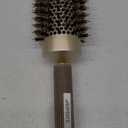 AIMIKE Round Hair Brush, Nano Thermal Ceramic & Ionic Tech, 2.1 Inch Barrel with Boar Bristles for Enhanced Texture, Golden, Hair Drying, Styling, Curling and Shine + 4 Free Clips