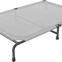 Simple Trending Raised Dog Bed for Extra Large Dogs, Waterproof XL Dog Cot, Outdoor Elevated Pet Bed, 60.25" x 37.25", Grey
