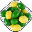 22 Pcs Fake Fruit Artificial Lemons, Fake Lifelike Fruit Plastic Lemons for Home Kitchen Party Photography Props, Simulation Fruit Set, Party Christmas Decoration