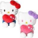 2PCS Cute Kitty Plush Toys, 9.5" Kawaii Plush Doll,Lovely Cartoon Stuffed Soft Doll,Gifts for Girls,Fans Christmas, New Year (Blue+pink)