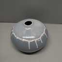 Creative Co-Op Farmhouse Stoneware 2-Tone Vase, Multicolor Reactive Glaze