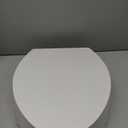 Elongated Toilet seat risers for Seniors, Slow Close, Elevated Toilet seat, Heavy Duty, Never Loosen, Raised Toilet seat Elongated Bowl, White(18.5)