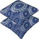 Boho Pillow Covers 16x16 Set of 2Decorative Home Outdoor Boho Pillow Case for Couch Bed Car, Bule