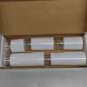 Homemory Pure White Flickering Flameless Candles, Battery Operated Acrylic LED Pillar Candles with Remote Control and Timer, Set of 5