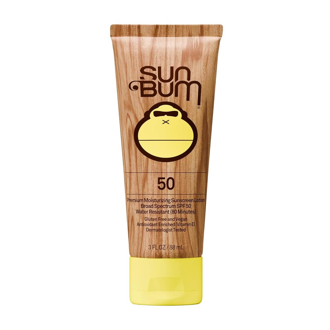 Sun Bum Original SPF 50 Sunscreen Body Lotion - Broad Spectrum Moisturizing Sunscreen with Vitamin E - Hawaii 104 Act Compliant (Made without Octinoxate & Oxybenzone) - Travel Size - 3 oz