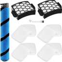 HEPA Filter Brush Roller Accessories Compatible with Shark UV850 Performance Lift-Away ADV Duo Clean PowerFins Upright Vacuum Cleaner Replacement Parts XHF320 XFFK602UKT 1483FC2000