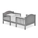 Dream On Me Portland 3-in-1 Convertible Toddler Bed with Guard Rails in White, Baby Safety Alliance & Greenguard Gold Certified, Transforms into 2 Chairs & Table, Low-to-Floor Design (Steel Grey)