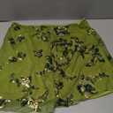 MakeMeChic Women's Sequin Skirt Summer Floral Mesh Glitter Sparkly Mini Skirt (Green, M)