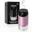 Waterless Essential Oil Diffuser Aromatherapy Scent Diffusers for Home Large Room, Car, Office, Desk, Mini Battery Operated Cordless Air Freshener, 4 Timers & 3 Mist Levels, 100ml Capacity (Pink)