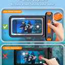 Bluetooth Remote Shooting IP68 Universal Waterproof Phone Pouch, Lag-Free Underwater Photography for Snorkeling & Diving, Fits 8.5" Phones (iPhone 17 Pro Max, Galaxy S26 Ultra), Black